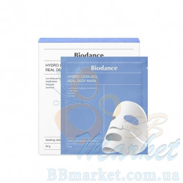 Гідрогелева маска для обличчя з гіалуроновою кислотою BIODANCE Hydro Cera-Nol Real Deep Mask 34g - 4шт