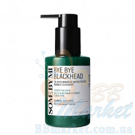 Маска-пінка від чорних цяток SOME BY MI Bye Bye Blackhead 30 Days Miracle Green TeaTox Bubble Cleanser 120g