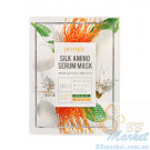 Маска для лица с протеинами шелка PETITFEE Silk Amino Serum Mask 25g - 1шт
